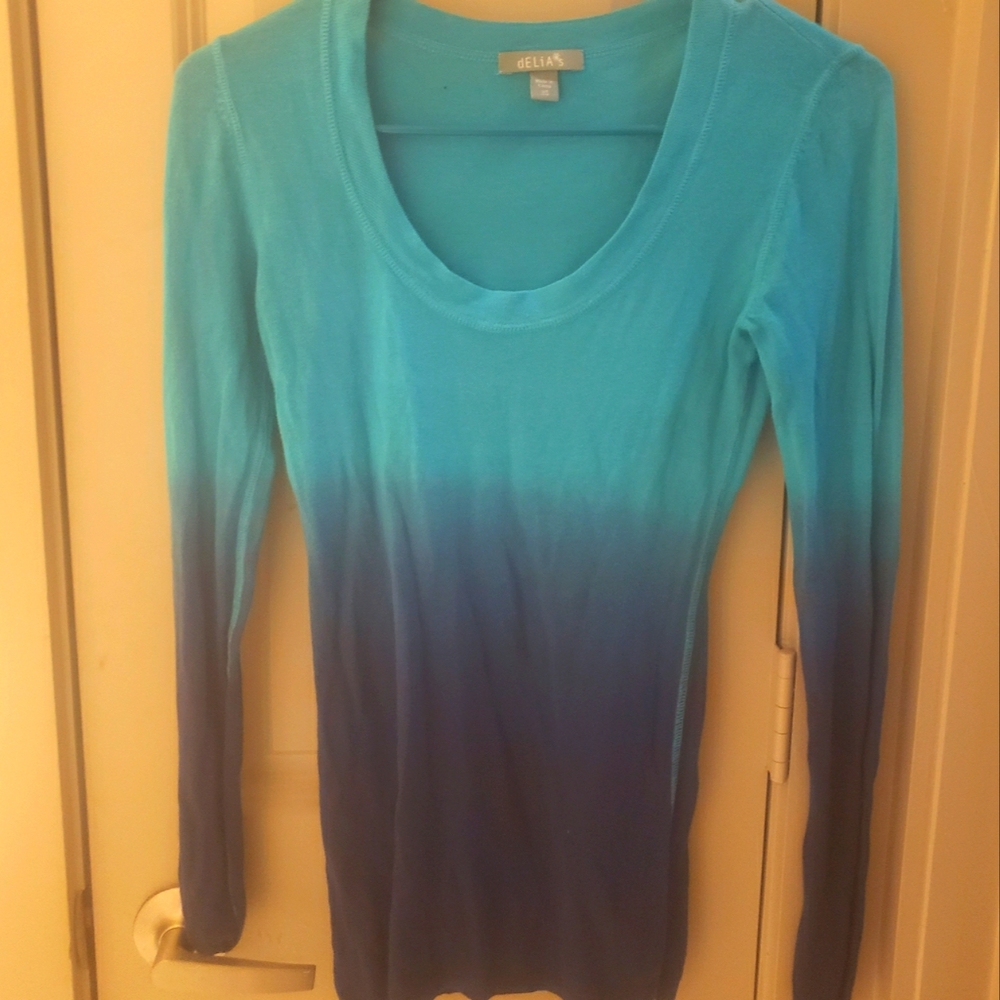 Vintage Delia ombre LS light sweater